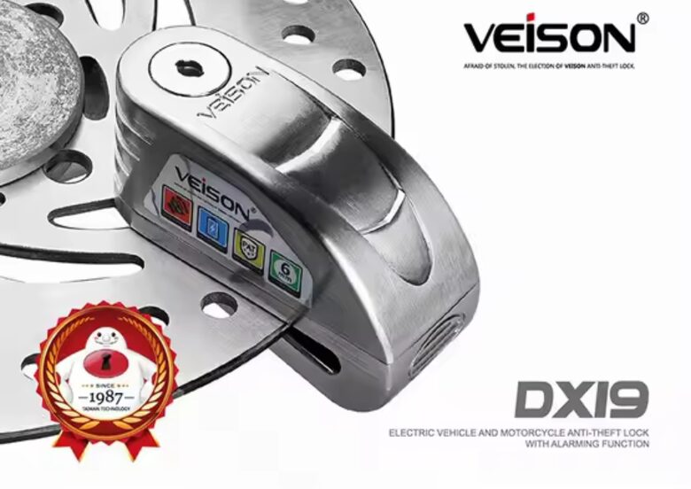 Cadeado de disco com alarme