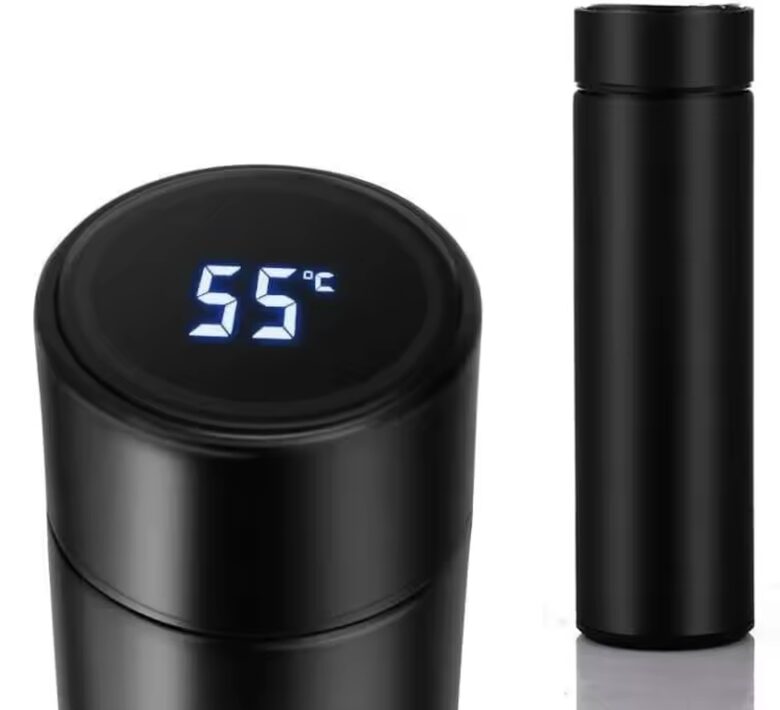 Garrafa térmica com display digital de temperatura 500ml
