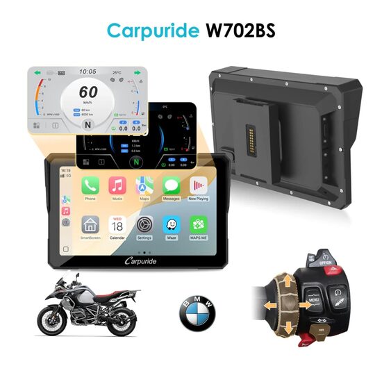 Carpuride W502BS Pro e W702BS Pro  p/ modelos BMW (Encaixe direto no  suporte GPS)