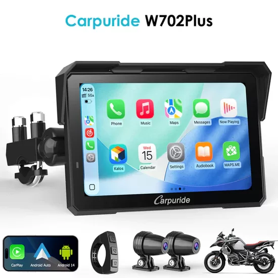 Carpuride W702 Plus com câmeras e controlador  (universal)