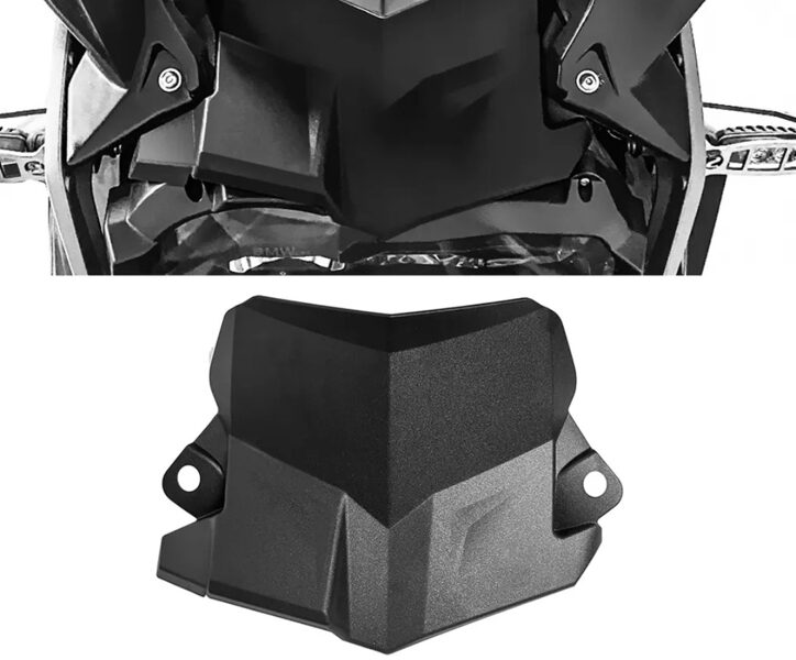 Defletor de vento frontal preto