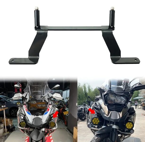 Suporte em metal p/ faróis auxiliares Bmw R1200 e 1250 GS Adventure 
