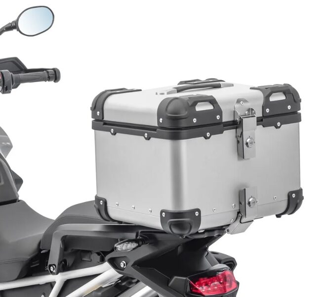 Top case de alumínio Moto-Tech 45 universal de alumínio 45 litros prata