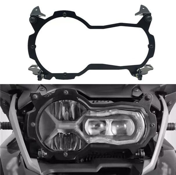 Proteção de farol em acrílico dobrável p/ bmw r1200 e r1250gs/a 